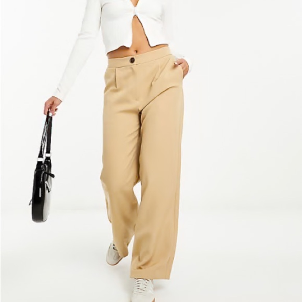 NWOT Miss Selfridge - tailored wide leg pants in stone